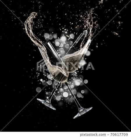 Glasses of champagne, celebration theme. 70617709
