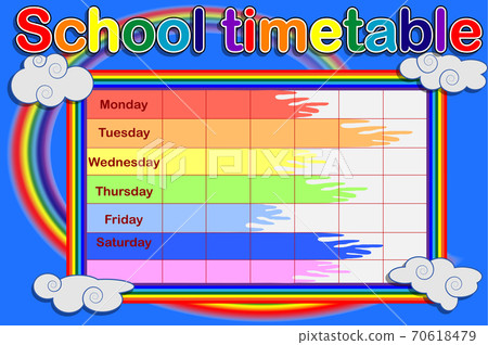 Template school timetable for students Template school timetable for students 70618479