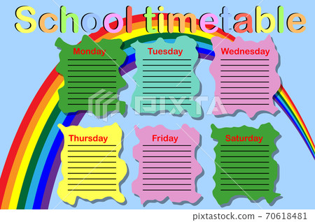 Template school timetable for students Template school timetable for students 70618481