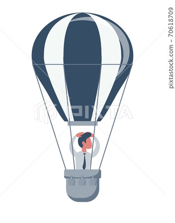 Businessman in hot air balloon 70618709