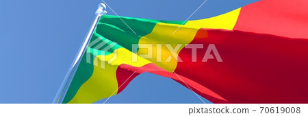 3D rendering of the national flag of Congo... - Stock Illustration ...