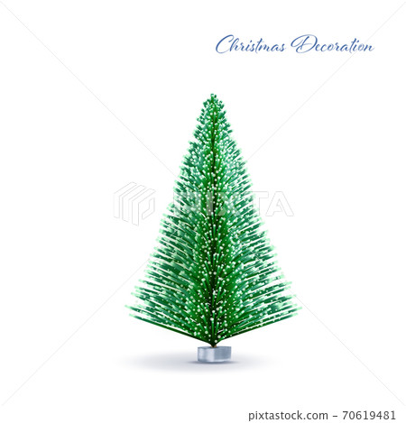 Christmas and New Year 3D geometric decoration isolated on white background Christmas and New Year 3D geometric decoration isolated on white background 70619481