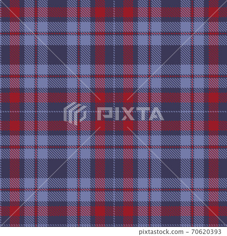 Tartan Cloth Pattern. Checkered plaid vector illustration. Seamless background of Scottish style great for wallpapers, textiles, decorations, wrappings. Red, violet, lilac colors. 70620393