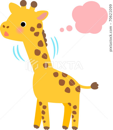 Giraffe waiting with a long neck Giraffe waiting with a long neck 70621099