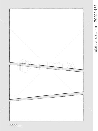 Manga Storyboard Layout Comic Book Template Grey 70621482
