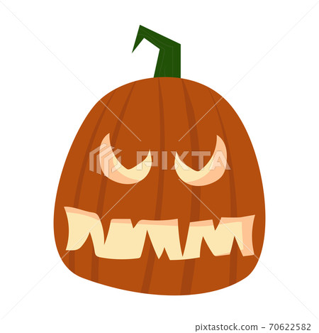 Halloween Pumpkin Funny and Cute. Vector Illustration. 70622582