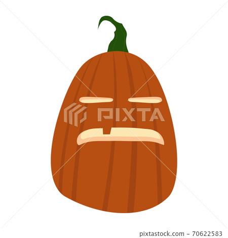 Halloween Pumpkin Funny and Cute. Vector Illustration. 70622583