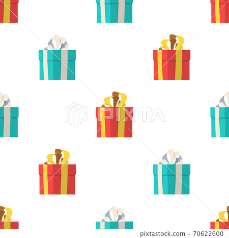 Gift Box Seamless Pattern Background. Vector... - Stock Illustration ...