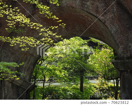 Nanzenji and Suirokaku of fresh green 70623812