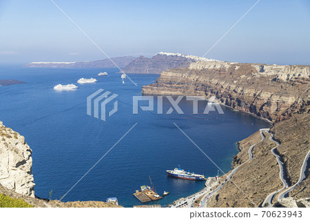 Superb view of the Aegean Sea from Santorini Island, Greece 3 Superb view of the Aegean Sea from Santorini Island, Greece 3 70623943