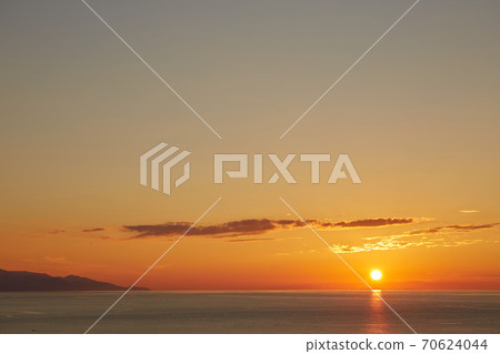 Evening view from the vicinity of Torigakubi Cape Lighthouse Joetsu City, Niigata Prefecture 70624044