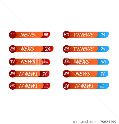 Tv news bar set Tv news bar set 70624199