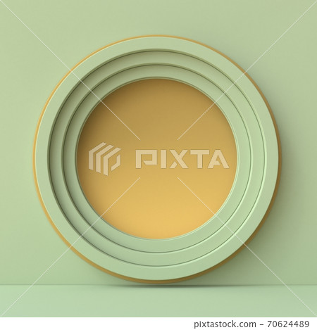 Abstract mock up circle frame 3D Abstract mock up circle frame 3D 70624489