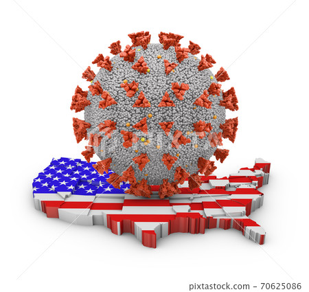 Coronavirus molecule on USA 70625086