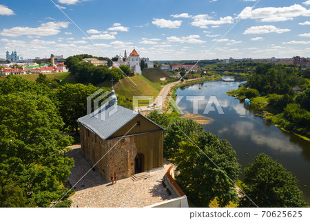 Kolozhskaya Church of the XII century in the city of Grodno.Medieval Orthodox Church on the Neman river.Belarus 70625625
