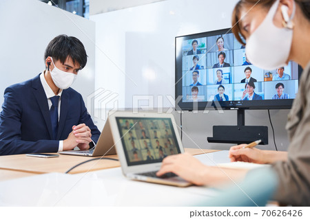 Online meeting Video meeting Video meeting Web meeting Remote work Remote telework Internal meeting Online meeting Video meeting Video meeting Web meeting Remote work Remote telework Internal meeting 70626426