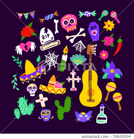 Dia De Los Muertos Set Dia De Los Muertos Set 70626504