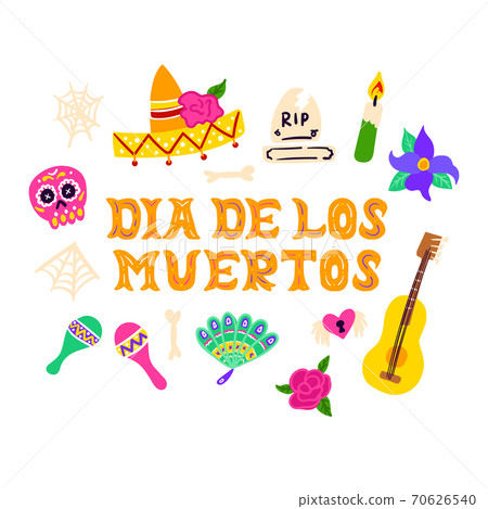 Dia Los Muertos Handwritten Postcard 70626540