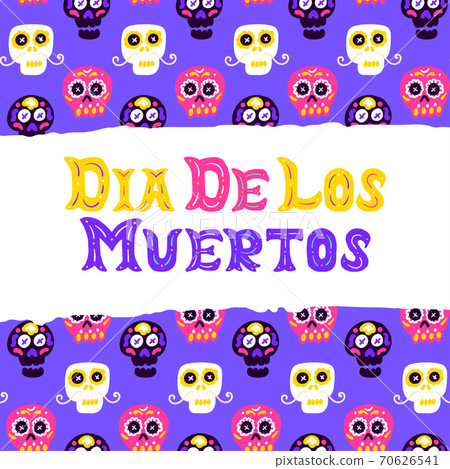 Dia Los Muertos Postcard Design 70626541