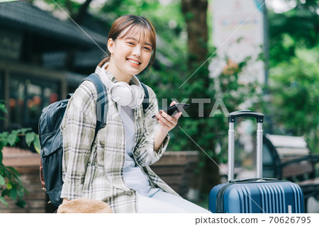 Woman, travel, backpacker Woman, travel, backpacker 70626795