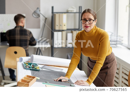 Female Engineer in Office Female Engineer in Office 70627565