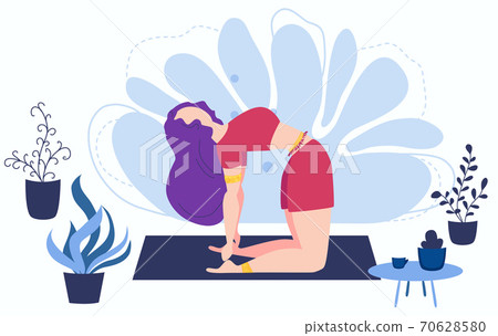 Girl at greenhouse or home garden with plants growing in pots. Relaxed young woman enjoying rest. Girl meditates. Girl at greenhouse or home garden with plants growing in pots. Relaxed young woman enjoying rest. Girl meditates. 70628580