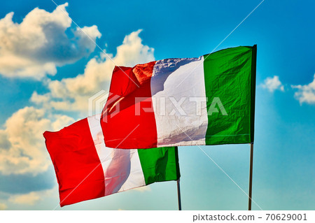 italian flag floating landmark italian flag floating landmark 70629001