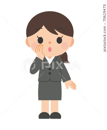 耳塞套裝女人 70629478