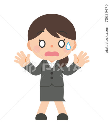 驚訝的西裝的女人 70629479