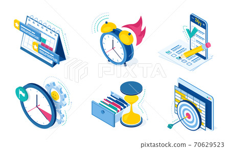 Vector icons set of task and time management Vector icons set of task and time management 70629523