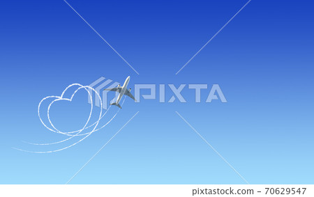 Aircraft draw a heart in the sky 70629547