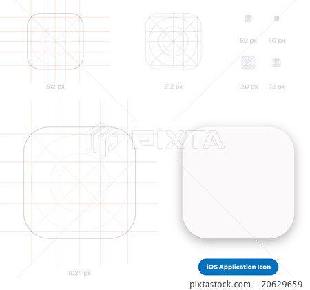 iOS Application Icon Template Scalable Grid System 70629659