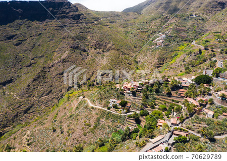 Mountain view, road in the mountains of the island of Tenerife. Canary Islands, Spain Mountain view, road in the mountains of the island of Tenerife. Canary Islands, Spain 70629789