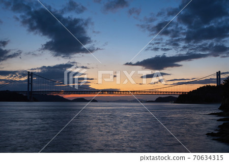 《Okayama Prefecture》 The scenery of the Seto Inland Sea seen from Kusumi nose 《Okayama Prefecture》 The scenery of the Seto Inland Sea seen from Kusumi nose 70634315