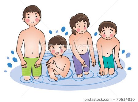 孩子們在游泳池玩耍 孩子們在游泳池玩耍 70634830