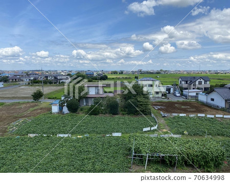 Rural scenery and residential area (Kawagoe City, Saitama Prefecture) Rural scenery and residential area (Kawagoe City, Saitama Prefecture) 70634998