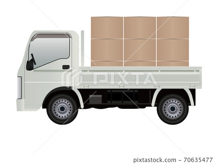 Light truck and cardboard 70635477