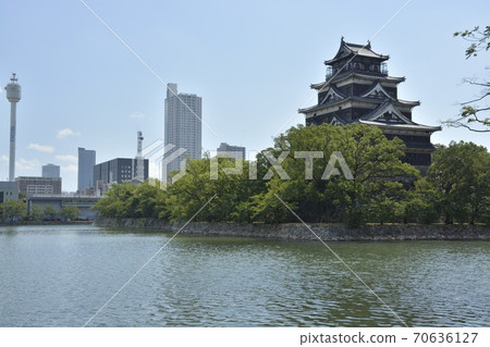 [Hiroshima Prefecture] Hiroshima Castle and cityscape of Hiroshima city 70636127