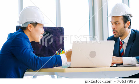 Engineer and architect meeting at office table 70637999