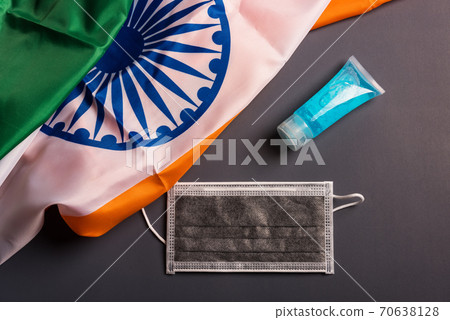 Medical protective disposable face mask for cover mouth with India flag Medical protective disposable face mask for cover mouth with India flag 70638128