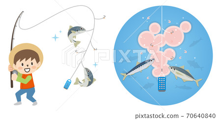 Boy fishing for Sabiki Boy fishing for Sabiki 70640840