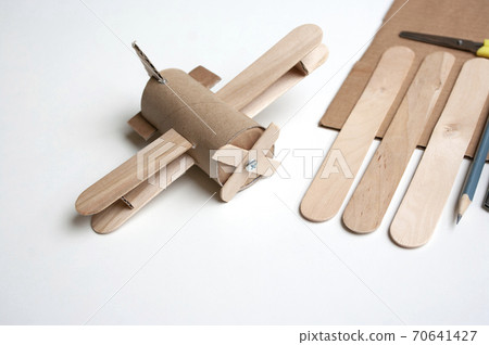 Aircraft hand made toy from paper, diy for kids, decoration for child room. 70641427