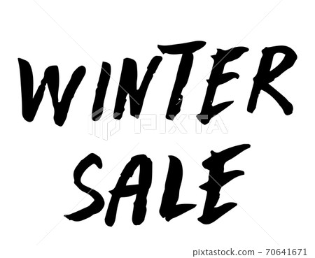 Winter sale hand written inscription on white background. Winter sale hand written inscription on white background. 70641671