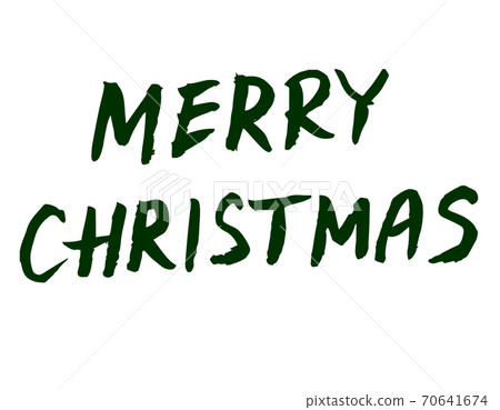 Merry Christmas Lettering. Hand written sign. Vector words. Merry Christmas Lettering. Hand written sign. Vector words. 70641674