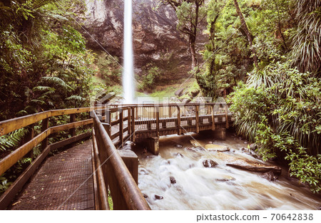 New Zealand waterfall 70642838