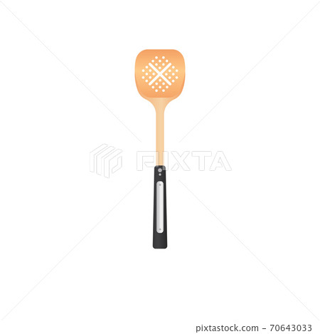 Wooden flippers. Turner spatula with heat resistant handle. Vector illustration isoalted on white background. Natural Wood Material tool for cooking and BBQ. Suitable for 3d Realistic Mockup. 16/35 Wooden flippers. Turner spatula with heat resistant handle. Vector illustration isoalted on white background. Natural Wood Material tool for cooking and BBQ. Suitable for 3d Realistic Mockup. 16/35 70643033