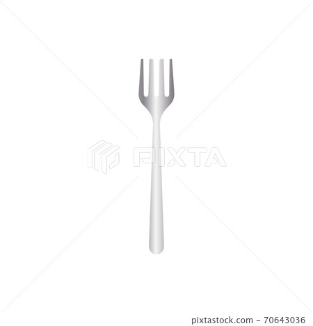 Metal fork vector illustration isoalted on white background. Suitable for Realistic 3d Mockup. Stainless steel material cutlery or tableware. 30/35 Metal fork vector illustration isoalted on white background. Suitable for Realistic 3d Mockup. Stainless steel material cutlery or tableware. 30/35 70643036