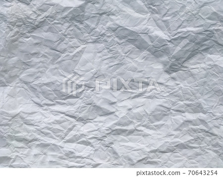 Heavily crumpled sheet of white paper.Texture or background 70643254