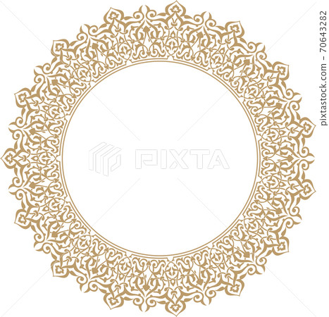 Isolated Oriental ornament on white background.Texture or background 70643282