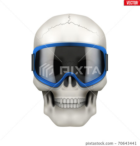 Skull with ski goggles 70643441
